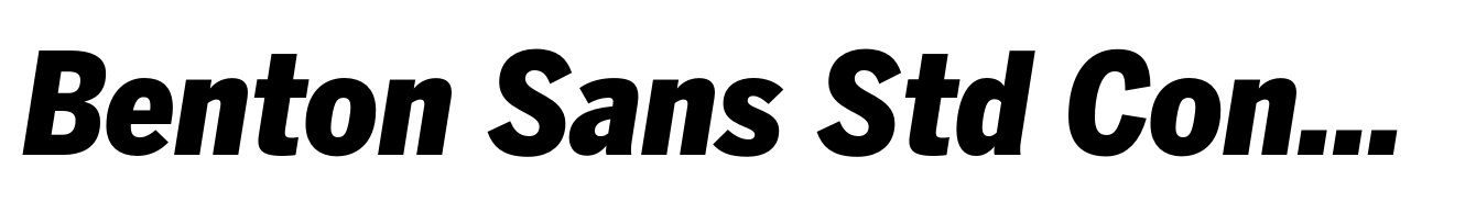 Benton Sans Std Condensed Black Italic